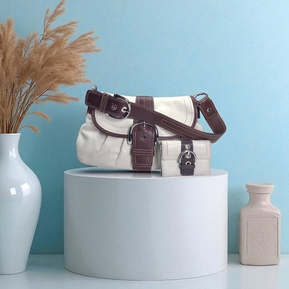 Coach Handbags - COACH Soho bag in chestnut and ivory with matching wallet set